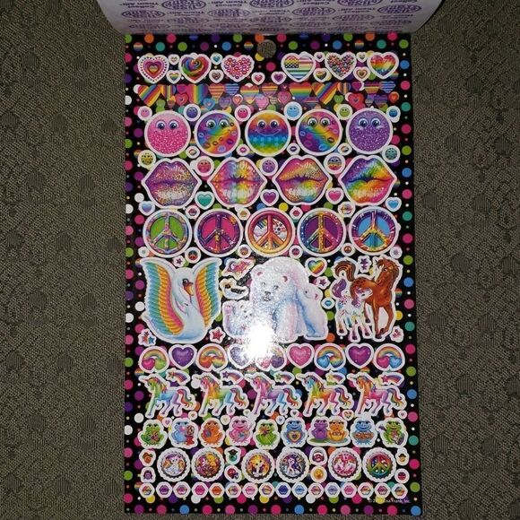 LISA FRANK Sticker Book Over 600 Stickers 90’s Kids Retro Unicorns Puppies - Picture 3 of 7